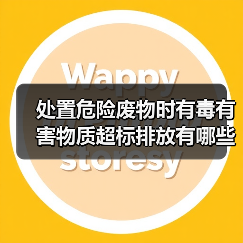 处置危险废物时有毒有害物质超标排放有哪些处罚（图1）