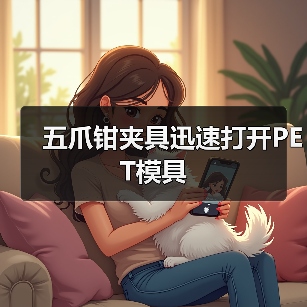 五爪钳夹具迅速打开PET模具(图1) 五爪钳夹具迅速打开PET模具(图1)