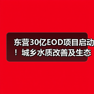 东营30亿EOD项目启动！城乡水质改善及生态修复工程招标（图4）