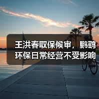 王洪春取保候审,鹏鹞环保日常经营不受影响(图1) 王洪春取保候审,鹏鹞环保日常经营不受影响(图1)