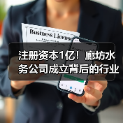 注册资本1亿！廊坊水务公司成立背后的行业变革（图1）