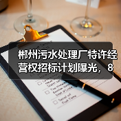 郴州污水处理厂特许经营权招标计划曝光，8亿！（图2）