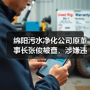 绵阳污水净化公司原董事长张俊被查,涉嫌违法细节曝光(图1) 绵阳污水净化公司原董事长张俊被查,涉嫌违法细节曝光(图1)