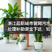 浙江最新城市管网污水处理补助资金下达,如何助力城市升级?(图4) 浙江最新城市管网污水处理补助资金下达,如何助力城市升级?(图4)