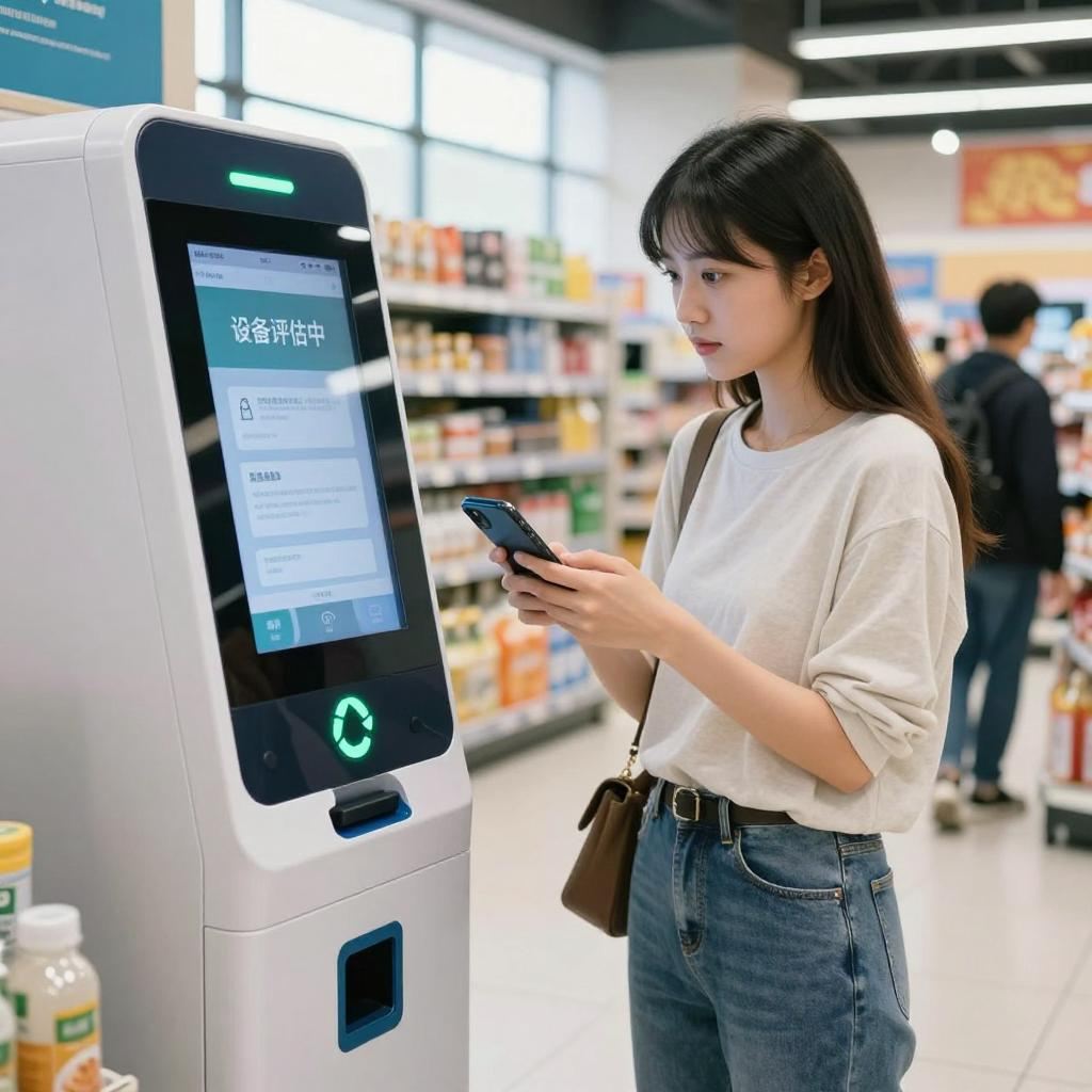 美国发明废旧回收机 存手机吐现金